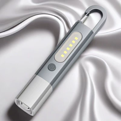 New Cross-Border White Laser Bright Flashlight Outdoor Waterproof Telescopic Zoom Lighting Flashlight Portable Wholesale