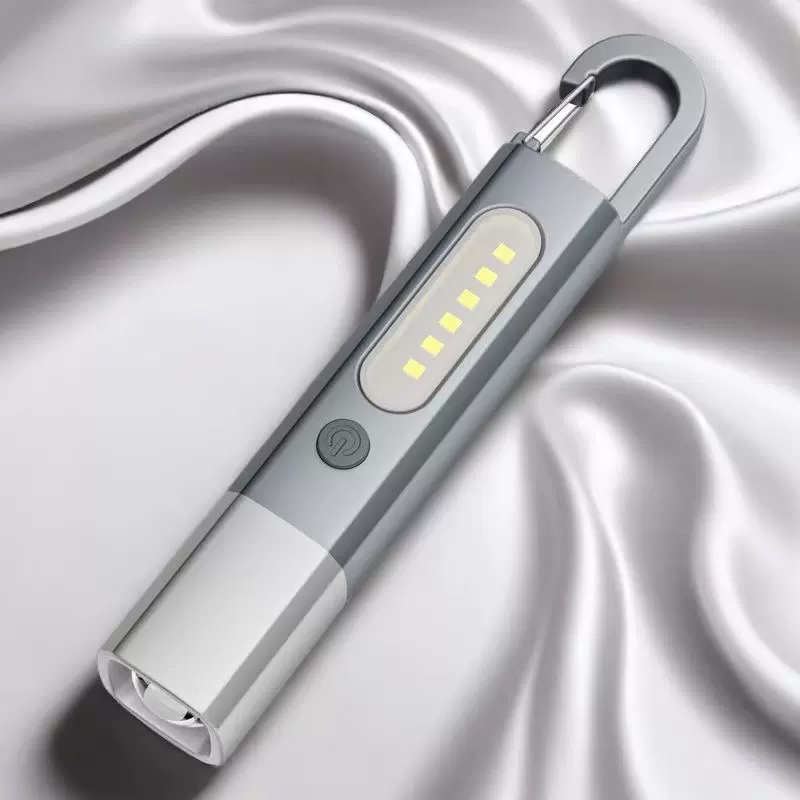 新款跨境白激光强光手电筒户外防水伸缩变焦照明手电便携批发