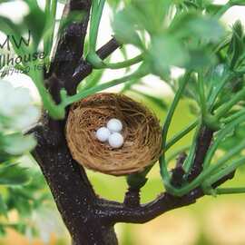 52DOLLHOUSE 小布娃娃屋配件微缩食玩玩具模型迷你小鸟窝鸟笼T130