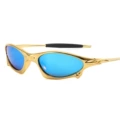 Gold frame ice blue