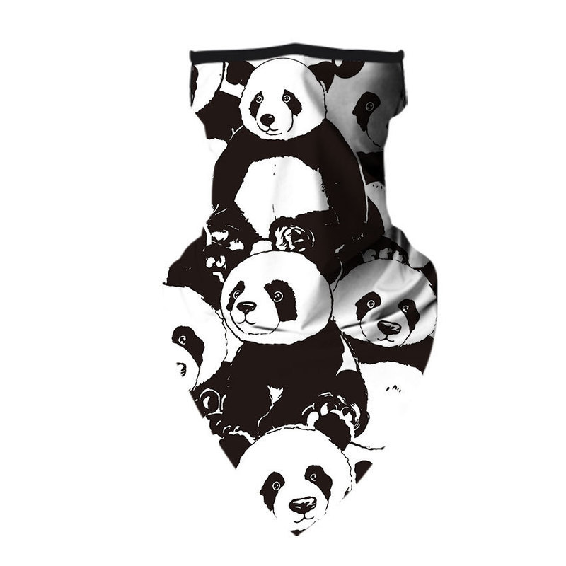 Impresión digital 3D, salpicaduras de tinta, toallitas triangulares para ciclismo al aire libre, protector solar transpirable, orejas colgantes, máscara multiusos para fijar Z