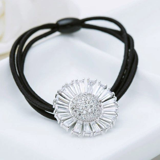 Бусины камень с zircon солнечная батарея, зажим для волос, модная верёвка для волос, японский и корейский, микроингрустация