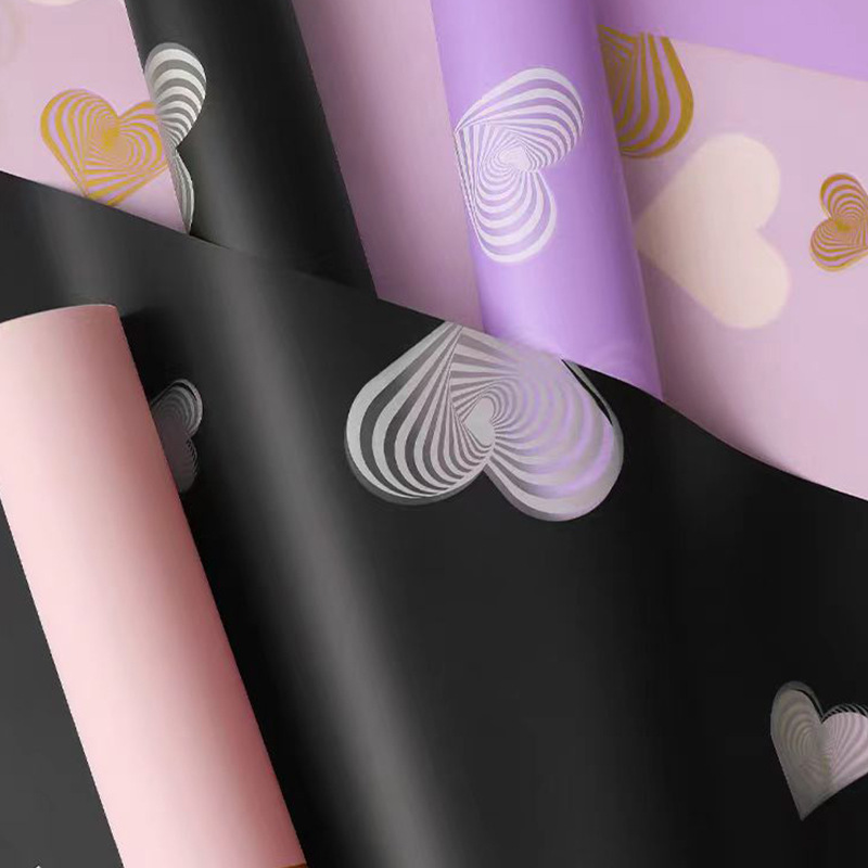 Huaxi Croatie amor papel de embalaje de flores de alta calidad papel de embalaje de flores diy impermeable florista papel de embalaje de flores