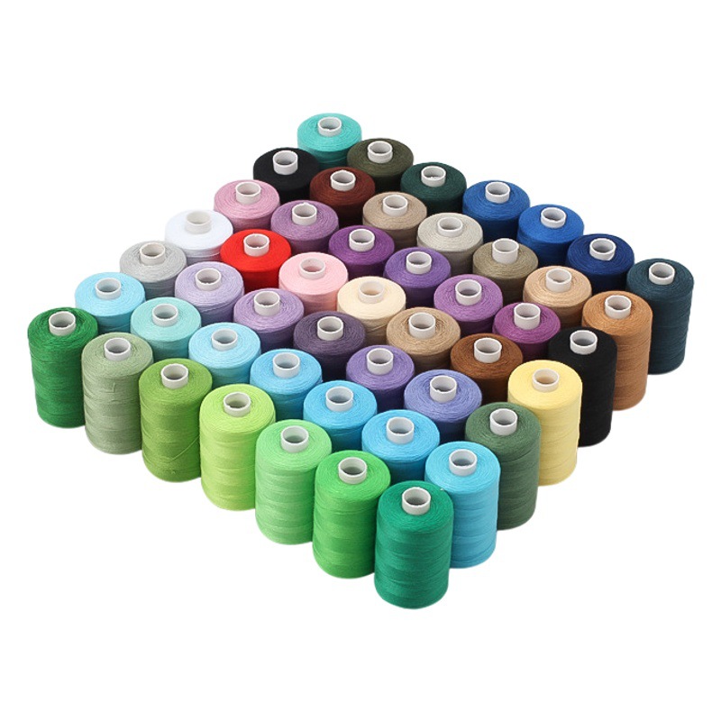 1000 yardas de hilo de poliéster de alta velocidad combinación de colores hogar hilo de coser mano hilo pequeño hilo fino dos hilos 402 hilo de coser
