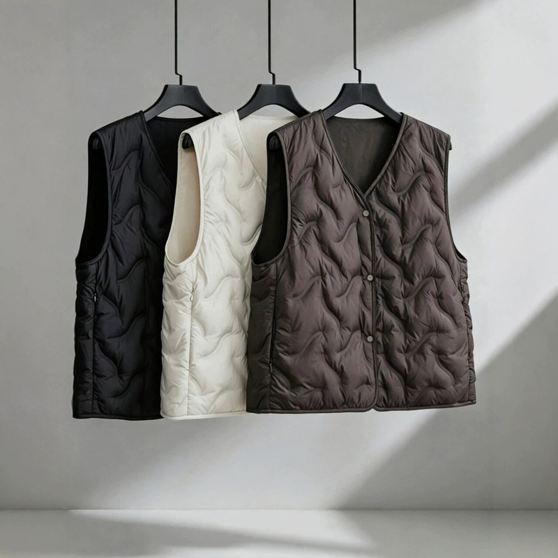 New style women's down vest, a warm and close-fitting inner layer, perfect for layering in autumn and winter