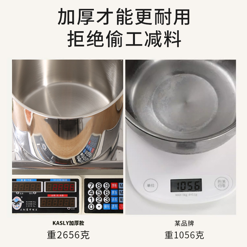 316 acero inoxidable olla de cocción de olla de cocción de alta capacidad de grado alimenticio sin remaches, horno electromagnético especial de olla de cocción de cocción de alta capacidad