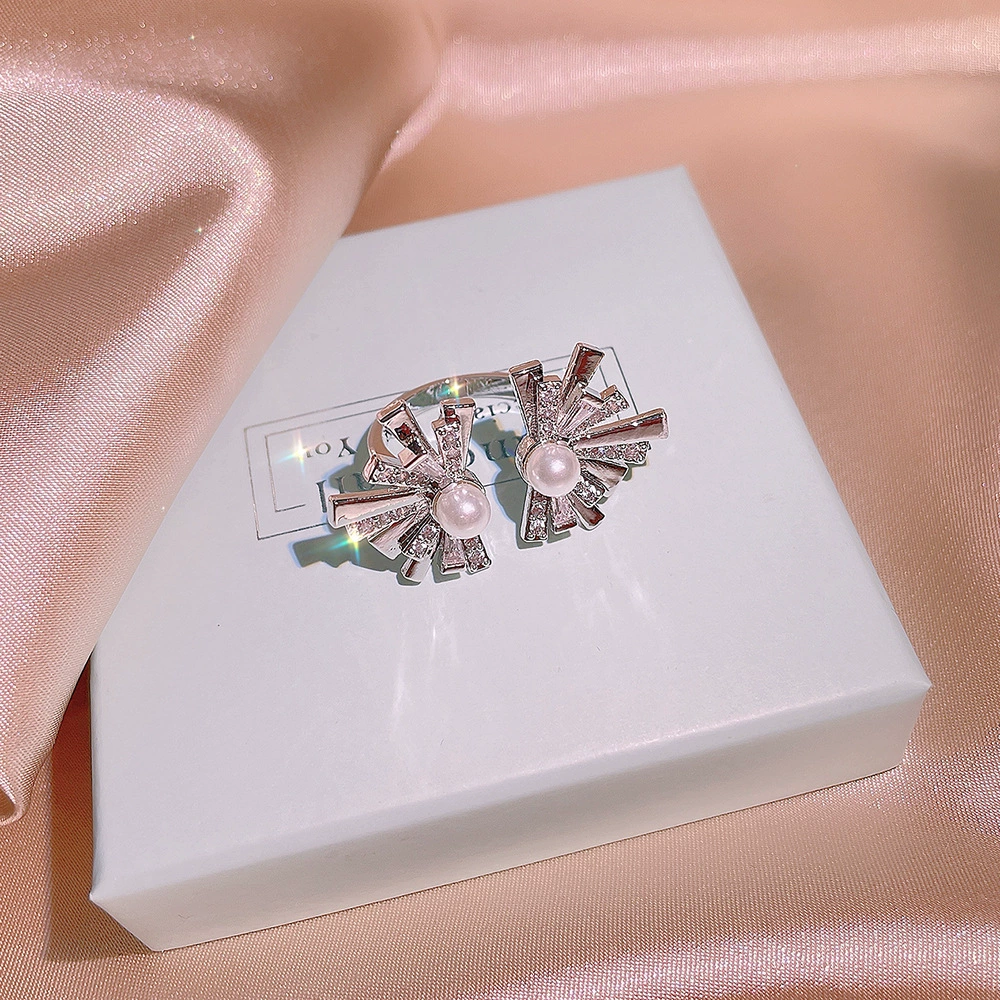 Set, one size ring from pearl with tassels, necklace, chain, 3 piece set, internet celebrity