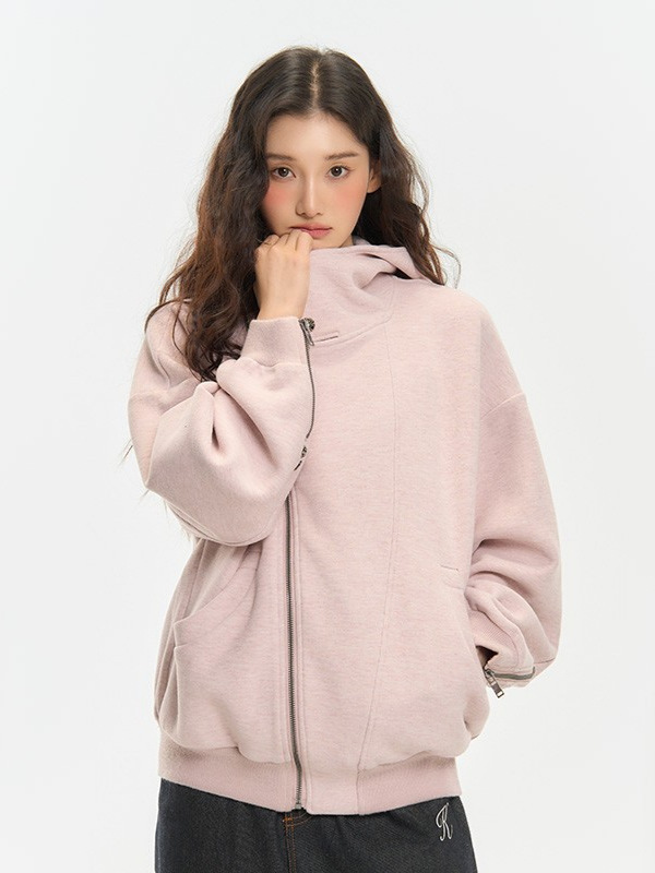 山东即墨卫衣外套女款秋季2025新款连帽宽松美式韩系穿搭初秋薄款|undefined