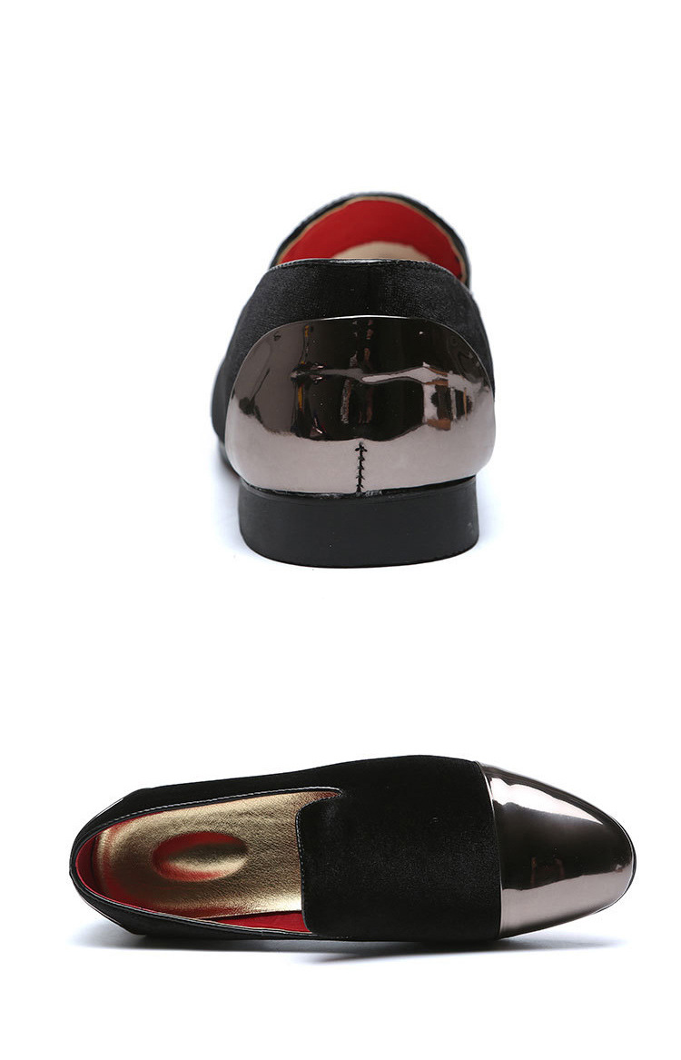 Suede single shoe peas plus size loafers_voghion.com