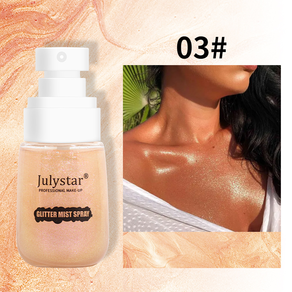 Wholesale of cross-border makeup facial contouring, brightening and highlighter, long-lasting waterproof and sweat-proof, natural body highlighter spray undefined