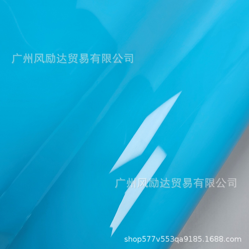 Car full vehicle color change film self-adhesive PET ultra-bright crystal sky blue motorcycle modification full body film
