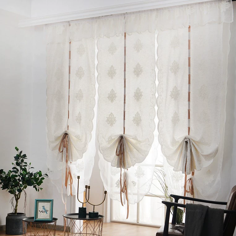 Keqiao липучка занавески занавески, занавески, готовые без пробки, аренда гостиная в европейском стиле, римская занавеска с двойным слоем оптом