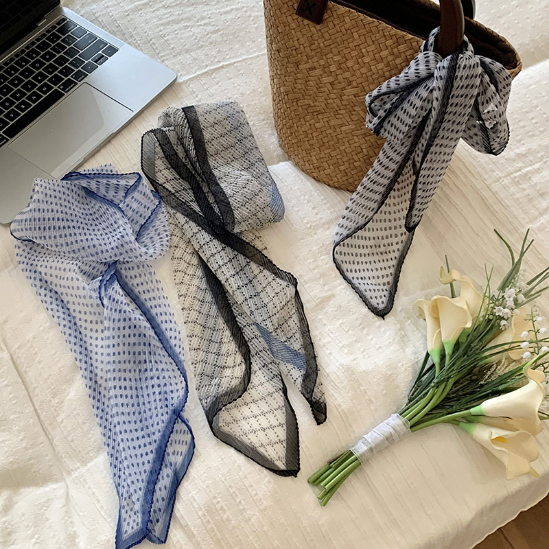 Bufanda de seda, banda larga, sensación de alta calidad, nueva bufanda de diamante de todo fósforo, camisa exterior de primavera y verano, bufanda, bolso, cinturón, cinturón de cintura