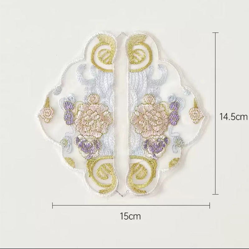 Día de la Madre nueva tela china bordado parche bordado bordillo hebilla hecha a mano DIY material paquete de estilo chino ramo decoración