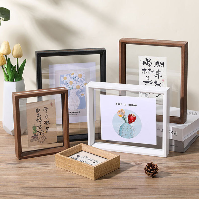 Double-Sided Transparent Photo Frame Square Poster Display Frame Creative Photo Table Calligraphy Calligraphy and Painting Framed Cross-Border Double-Sided Transparent Photo Frame Square Poster Display Frame Creative Photo Table Calligraphy Calligraphy and Painting Framed Cross-Border