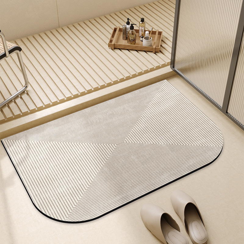 Nordic Minimalist Diatomite Bath Mat Non-slip Quick Drying Rug_voghion.com