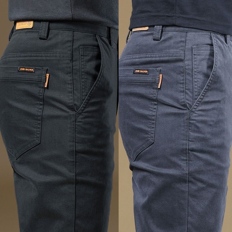 2025 Autumn New Men's Casual Pants Trendy Versatile Stretch Business Trousers Slim Straight Wear-Resistant Work Pants