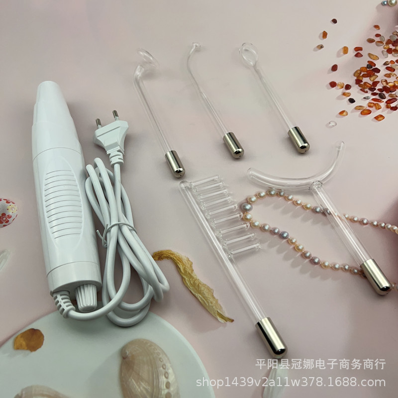 新型高周波電気治療器電気治療櫛携帯型ニキビ取り器オゾン電気治療棒美容器|undefined