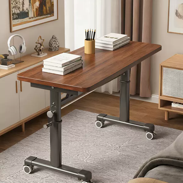 Movable desk, computer table, office desk, student home bedroom simple small table, adjustable study table, bedside table