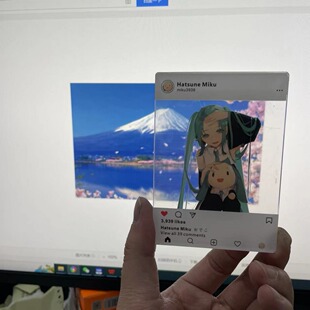 Little Red Book same style Hatsune future transparent card anime peripheral in stock wholesale three-inch decoration INS style two-dimensional Q version
