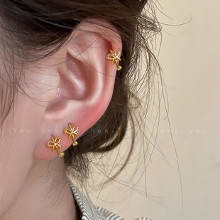 2025 New Style of Bow Earrings for Women That Don’T Need to Be Taken Off When Sleeping, Versatile, Exquisite Niche Design, Compact Earrings
