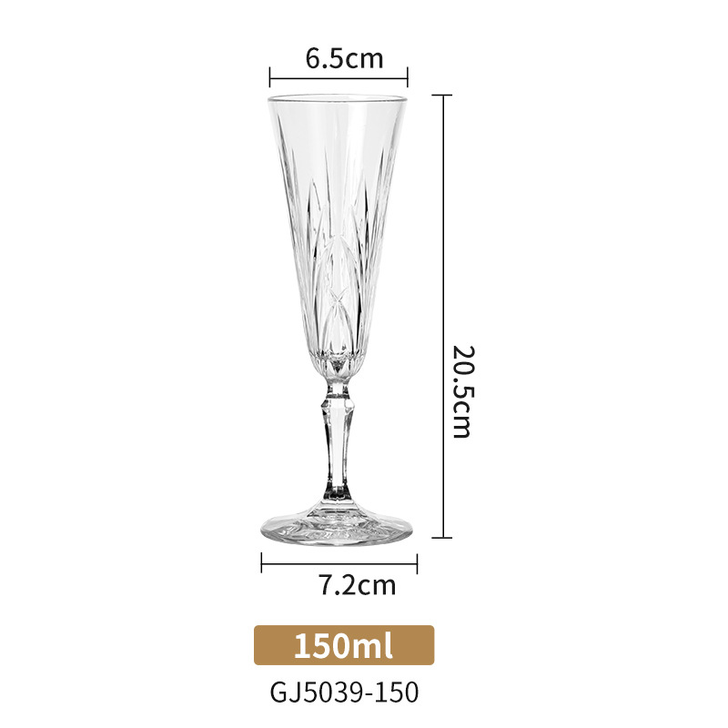 Copa de champán, barra de PC gruesa de alto valor, vino dulce comercial, copa de vino blanco, copa de acrílico transparente