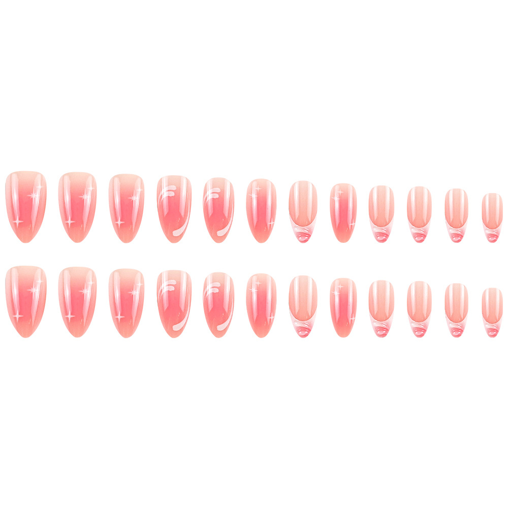 Polvo desnudo tridimensional transfronterizo para usar uñas con estrellas decoradas con un parche de uñas simple y elegante. image 6