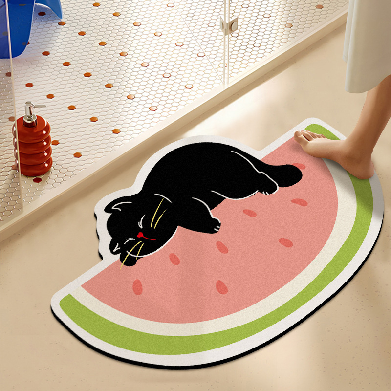 Watermelon little black cat