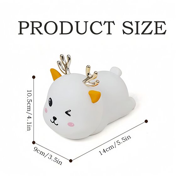 New silicone night light cute deer clap light charging companion bed headlight eye protection creative atmosphere lamp gift