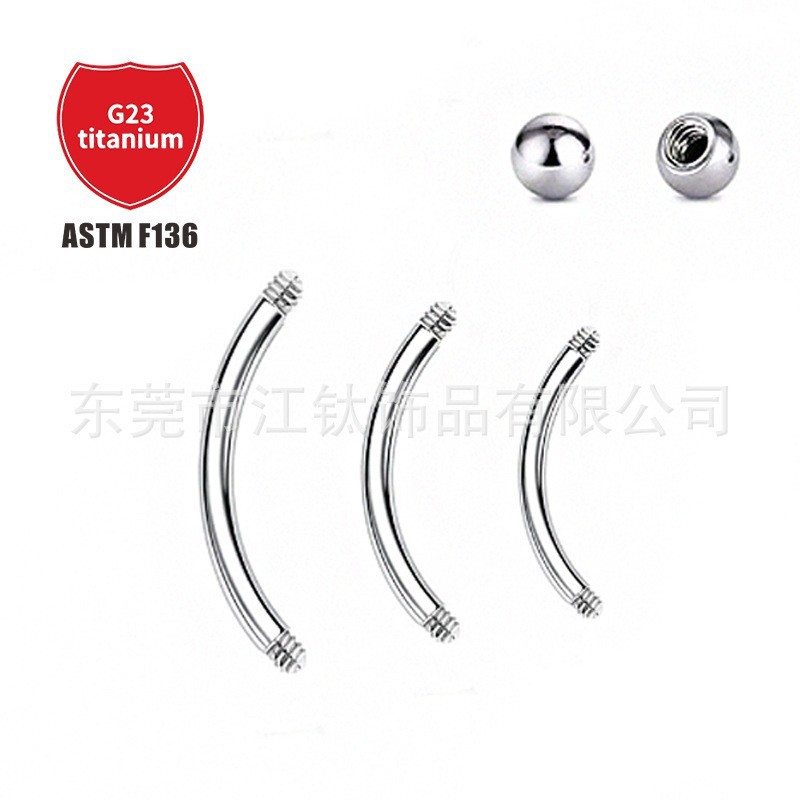 Pointed titanium steel lip stud product view
