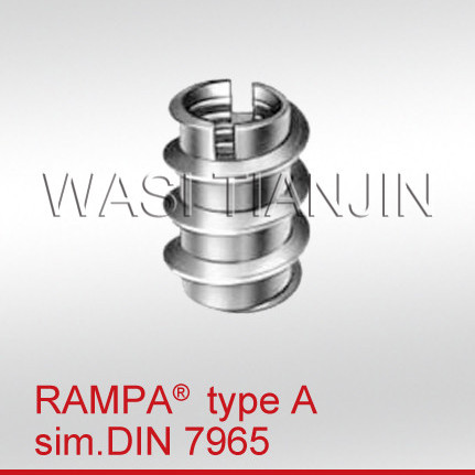 开槽自攻牙套TYPE A/DIN7965 适用于木质基材 简单机械安装M3~M20