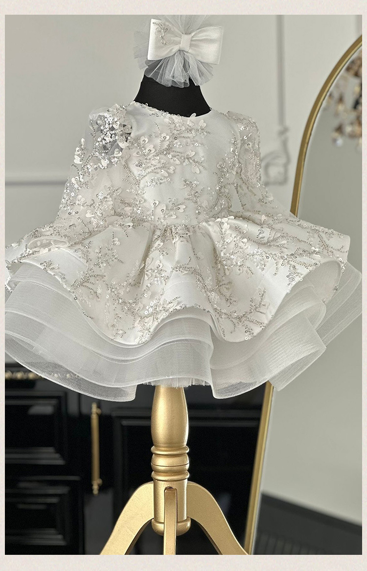 Mädchen Prinzessinnenkleid Tüll Mit Blumen Für Besondere Anlässe_voghion.com