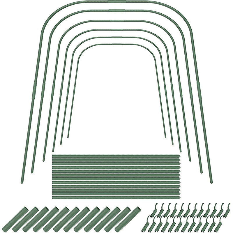 Fábrica al por mayor de plástico recubierto de apoyo Varilla jardinería invernadero vegetal jardín invernadero soporte Rosa Alambre de loto escalada vid soporte