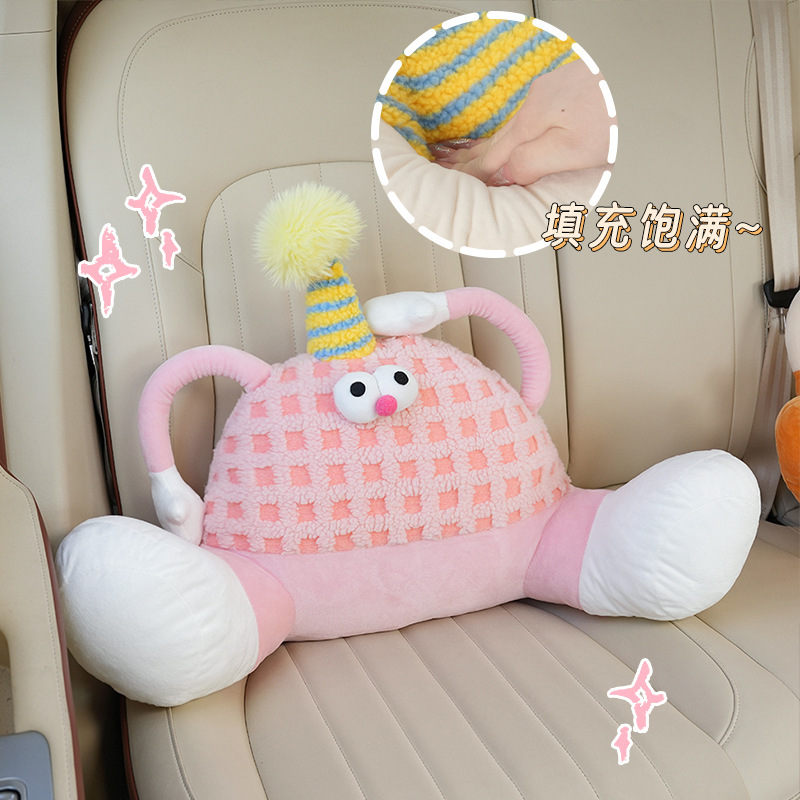 モンスターカー用ヘッドレスト枕、高級車載ネックピロー、四季通用車内インテリア、腰椎サポートクッション|undefined