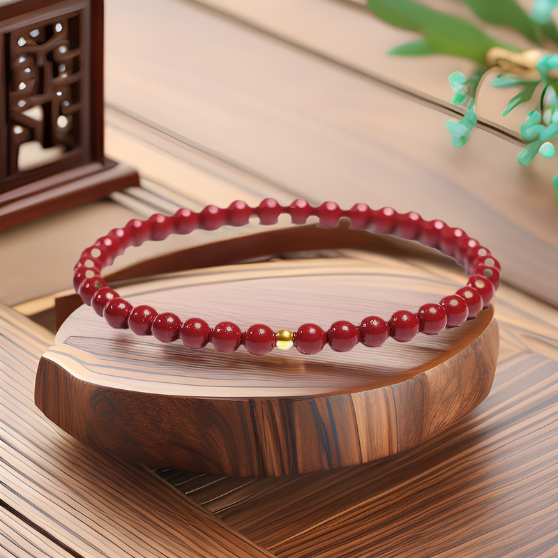 Factory Wholesale Purple Gold Cinnabar Bracelet for Men and Women Good Luck Bracelet Jewelry Ethnic Style Bead Jewelry