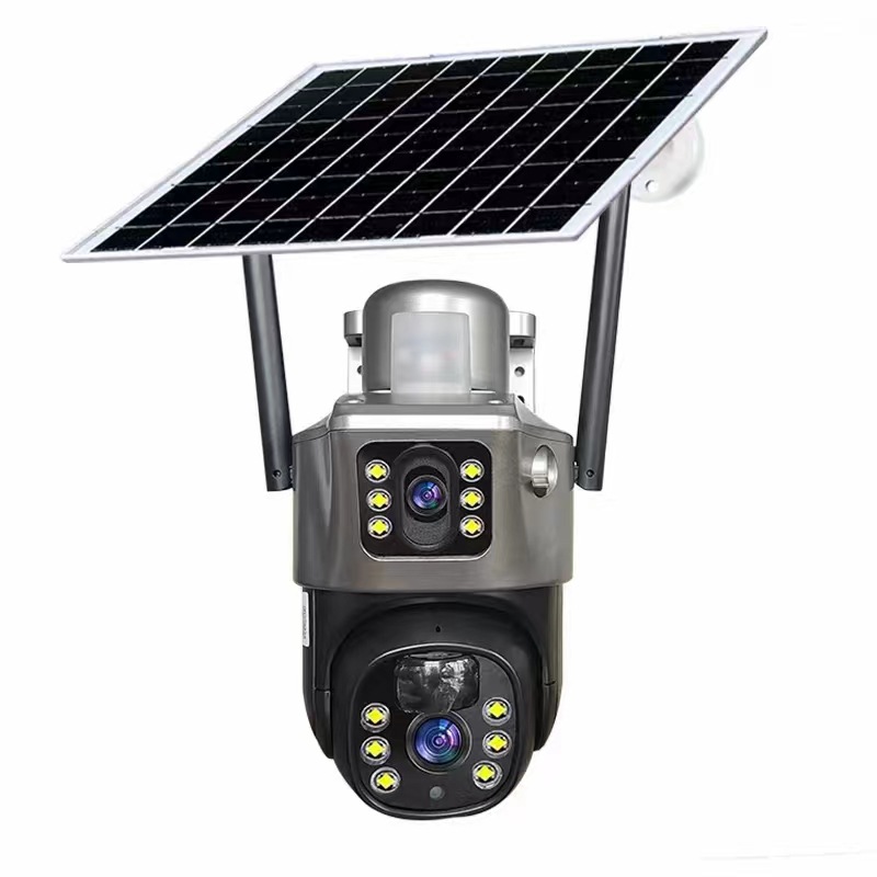 V380太阳能solarcctv摄像头家用手机远程双镜头室外4g太阳能监控详情23