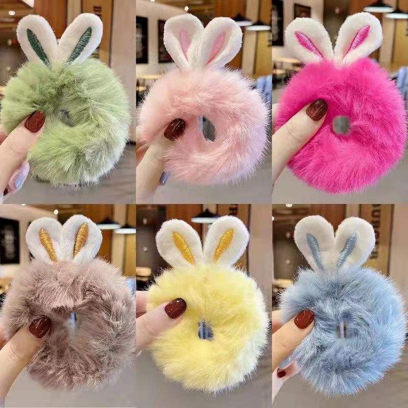 ins style South Korea Internet celebrity hair tie rubber band hair band adult headdress cute girl heart plush hair rope small hair accessories