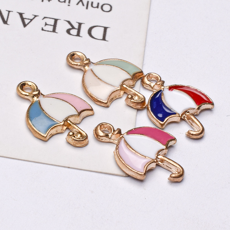 10 Pcs/package Simple Style Umbrella Alloy Enamel Jewelry Accessories display picture 5