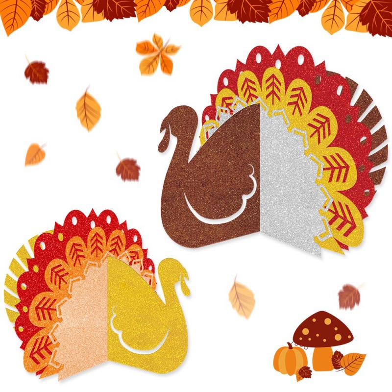 Nuevo estilo transfronterizo decoración de fiesta de Acción de Gracias decoración tridimensional de pavo festival de la cosecha decoración especial decoración de otoño