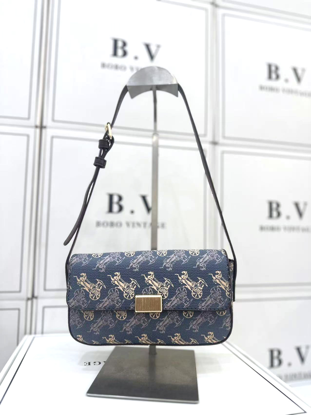 Fashion Versatile Simple Car and Horse Print Designer High-Quality Underarm 2025 Women's Shoulder Crossbody Bag