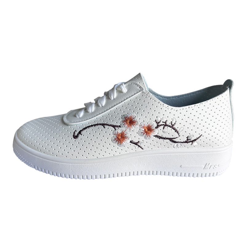 Primavera y verano nuevos zapatos blancos de cuero de mujer huecos zapatos de malla transpirables zapatos de estudiantes con suela suave antideslizante zapatos de mujer coreanos image 6