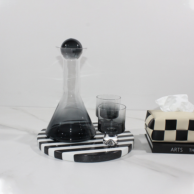 Modern Minimalist Wine Utensils Glass Wine Glass Model Room Showroom Home Bar Counter Entrance Cabinet Decanter Desktop Decoration