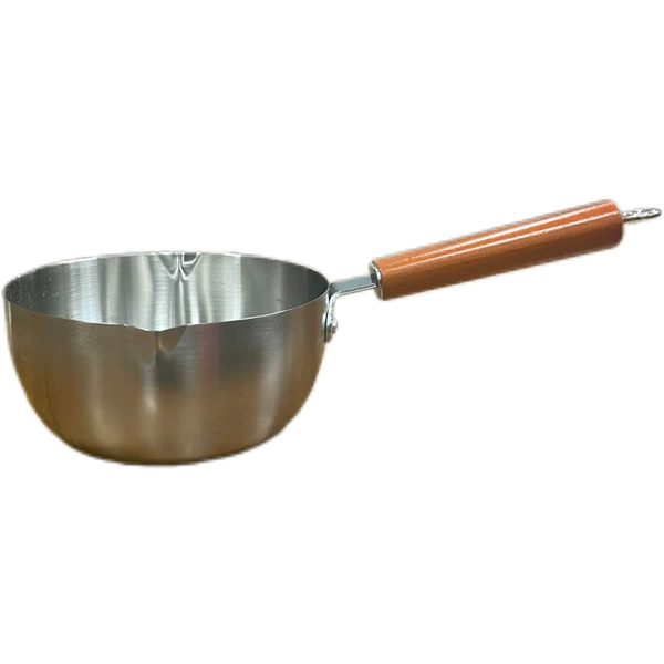 Single pot with mahogany handle 16cm