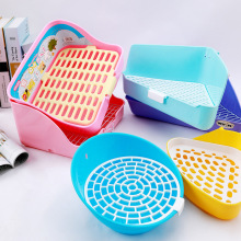 兔厕所兔子龙猫豚鼠荷兰猪大小三角/尿盆便盆四角包邮多省亚马逊