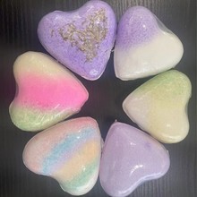 3D爱心浴盐爆炸球家用泡澡泡泡浴OEM定制 3D heart shape bath bo