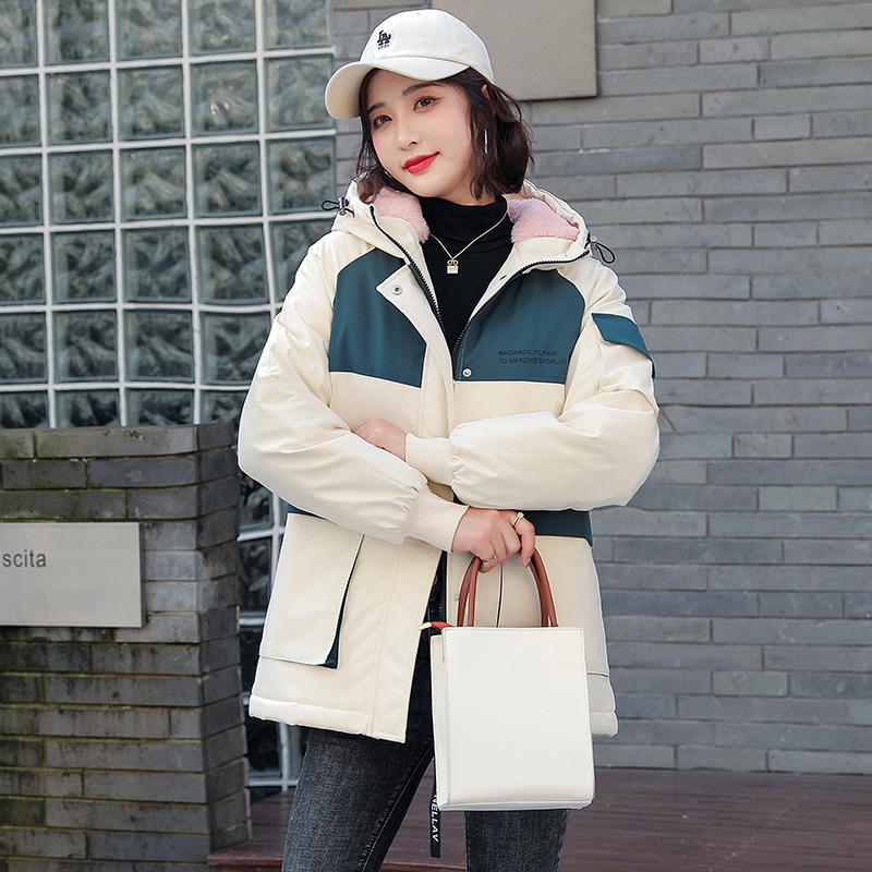 2021 nuevo engrosado para superar el estilo de mujer largo estilo coreano suelto abrigo de invierno delgado calentamiento abrigo de algodón para mujeres image 9