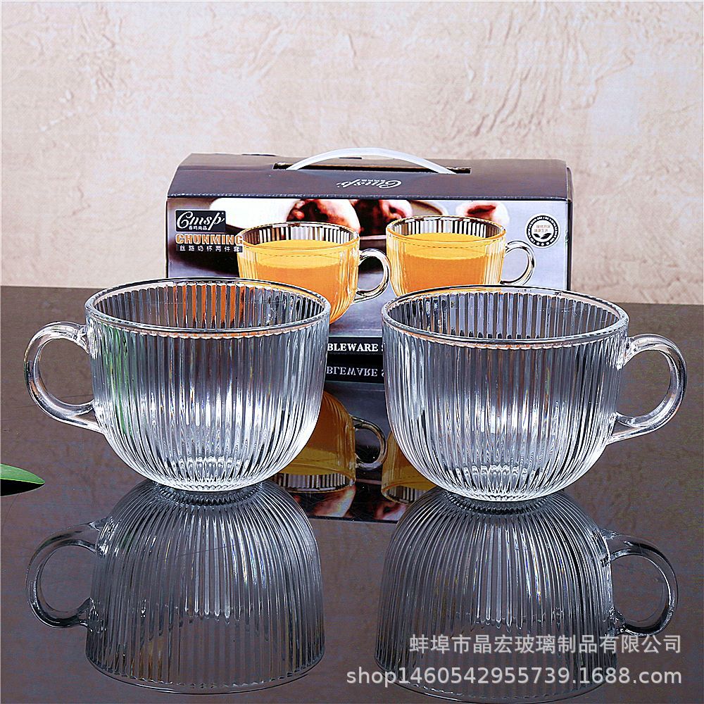 투명 실크 밀크 컵 2 종 세트 (24 세트/박스)