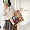 Fashionable retro shopping bag, city style, with embroidery, wholesale