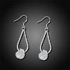 Accessory, tennis earrings with pigtail, European style, simple and elegant design