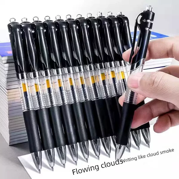K35 press gel pen red black blue 0.5mm bullet sign pen along the refill office pen factory outlet
